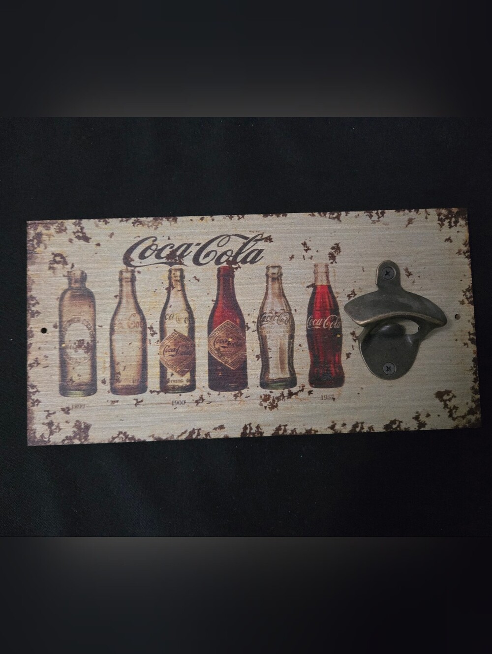 Coca Cola Vintage Bottle Wall Decor With Bottle Opener